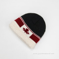 simple style fleece thick knitted hat